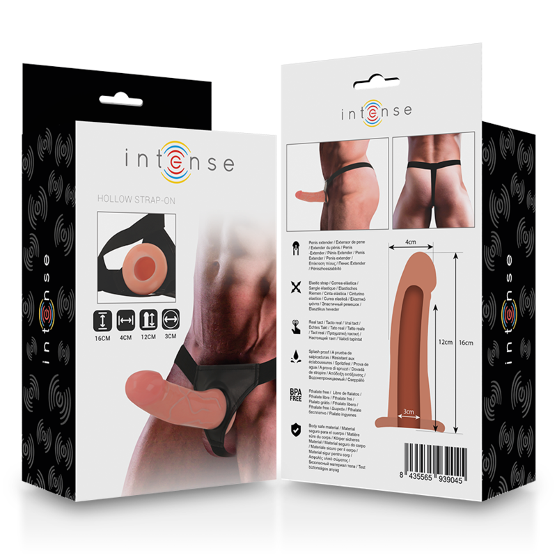 Intense Couples Toys Intense - Hollow Harness With Dildo 16 X 3 Cm
