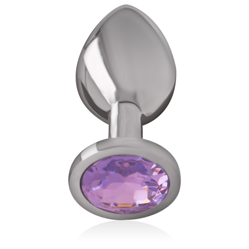 Intense Anal Toys Intense - Aluminum Metal Anal Plug With Violet Crystal Size L