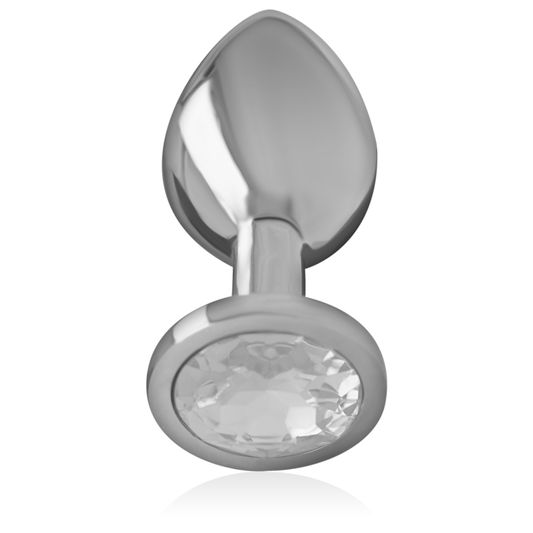 Intense Anal Toys Intense - Aluminum Metal Anal Plug With Silver Crystal Size S