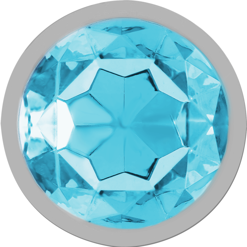 Intense Anal Toys Intense - Aluminum Metal Anal Plug With Blue Crystal Size S