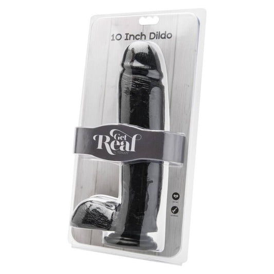 Get Real Dildo 25,5 Cm With Balls Black