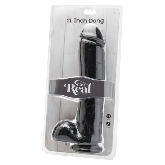 Get Real Dildo 28 Cm With Balls Black
