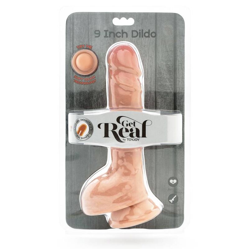 Get Real Dual Density Dildo 25,5 Cm Balls Skin