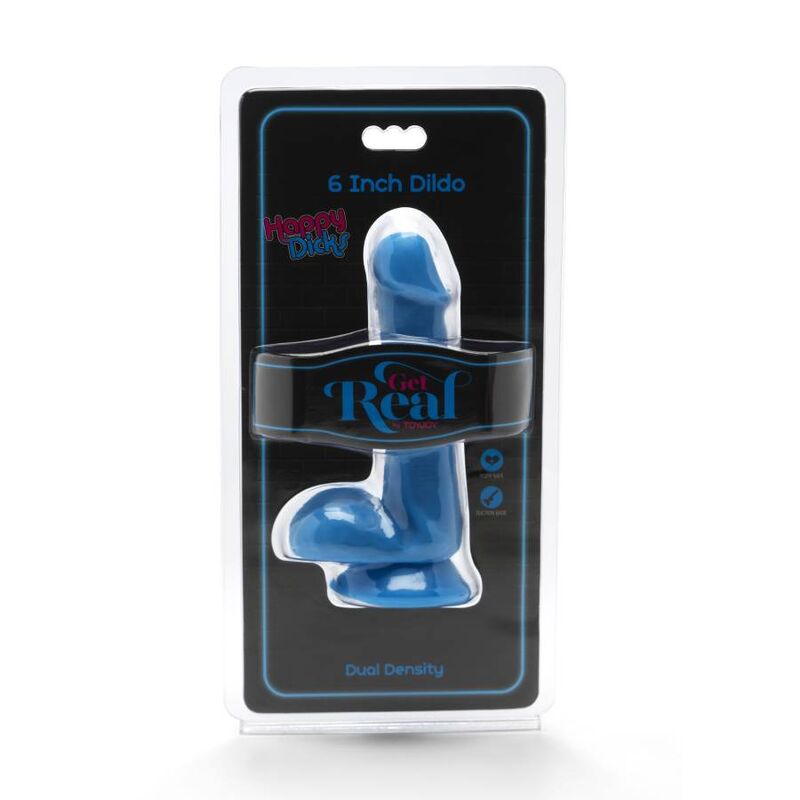 Get Real Happy Dicks Dildo 12 Cm Balls Blue