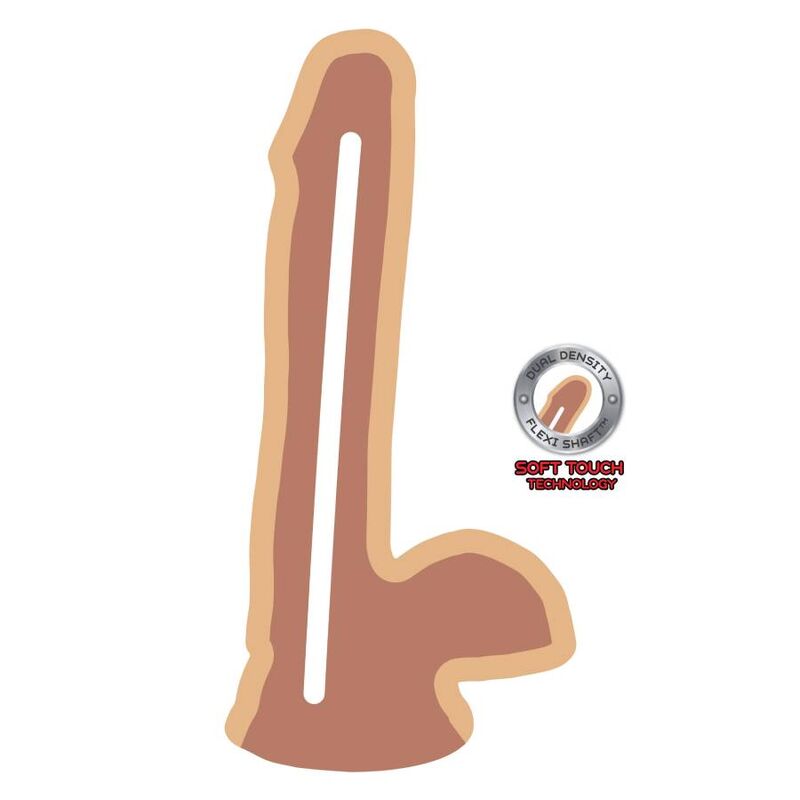 Get Real Dual Density Dildo 17 Cm Balls Skin