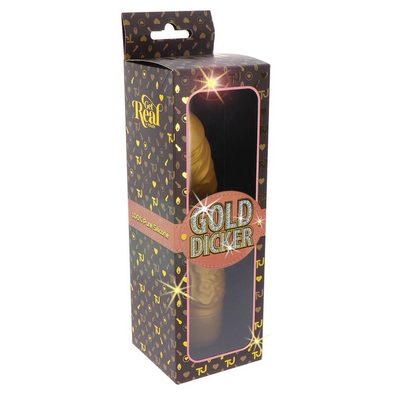 Get Real Gold Dicker Original Vibrator Gold