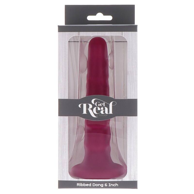 Get Real Ribbed Dong 12 Cm Red