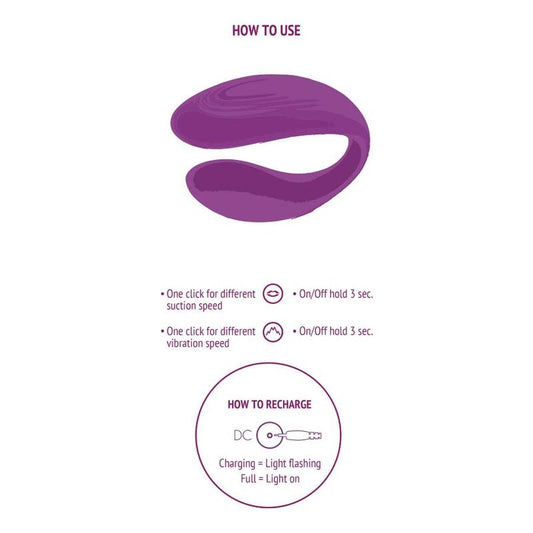 Xocoon Bound Love Couples Vibrator Purple