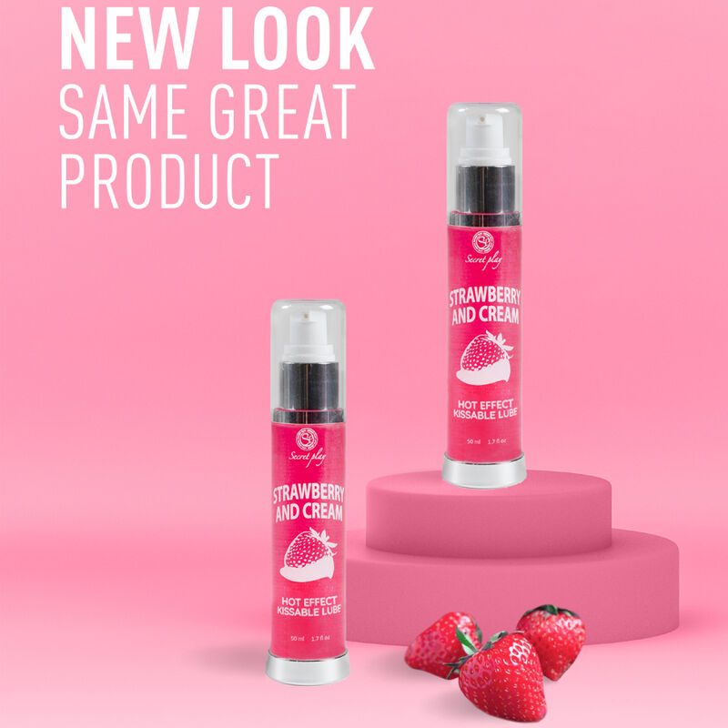Secretplay Cosmetic Secretplay - Lubricant 2-1 Heat Effect Strawberry & Cream 50 Ml