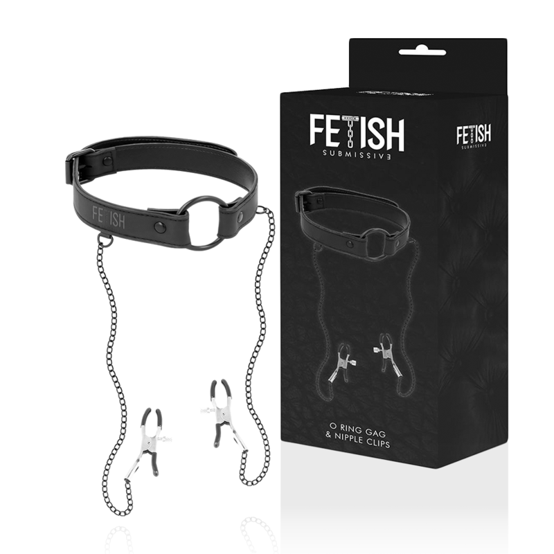 Fetish Submissive Bondage Fetish Submissive - Gag Ring With Nipple Clamps