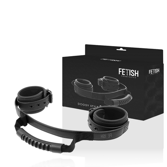 Fetish Submissive Bondage Fetish Submissive - Noprene Lining Handcuffs With Handle