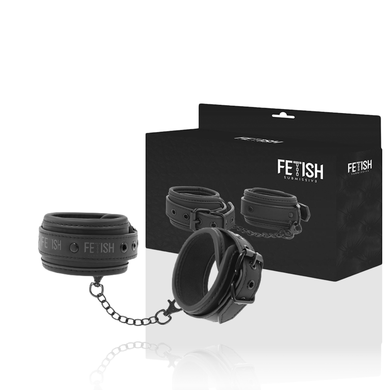 Fetish Submissive Bondage Fetish Submissive - Vegan Leather Ankle Cuffs With Noprene Lining