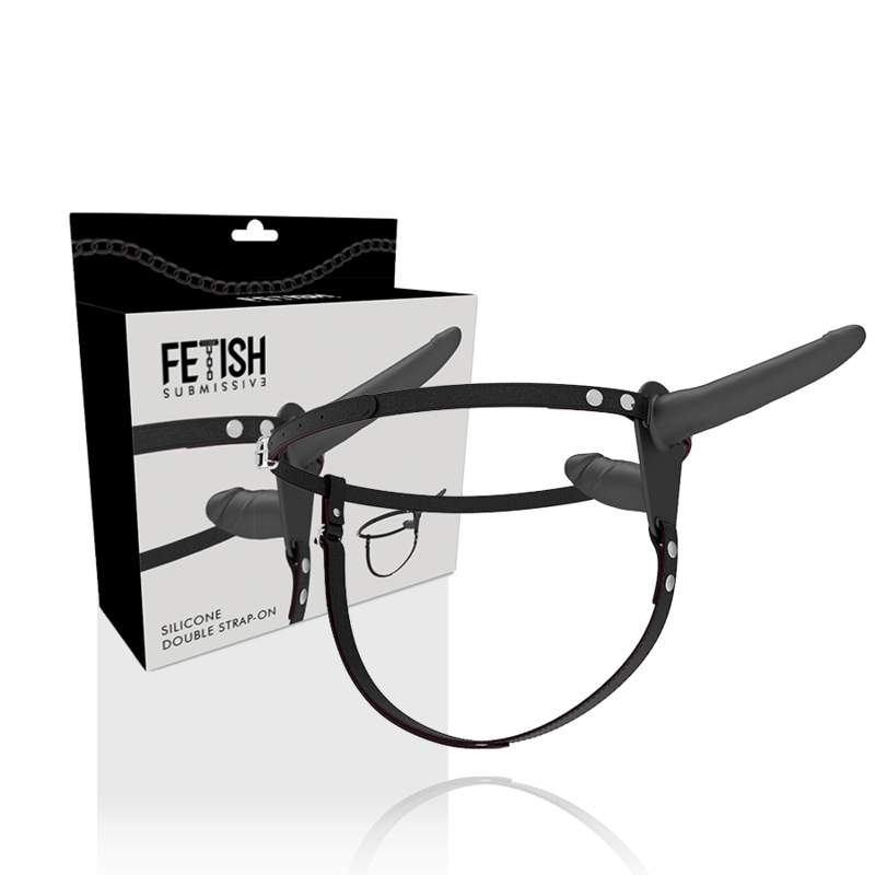 Fetish Submissive Harness Black Double Penetration