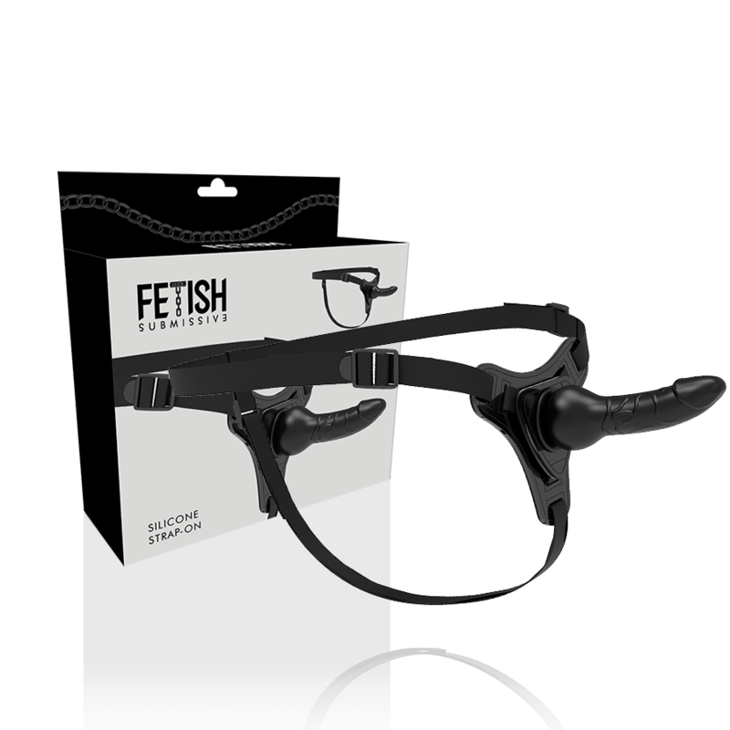 Fetish Submissive Harness Black Silicone Realistic 16 Cm