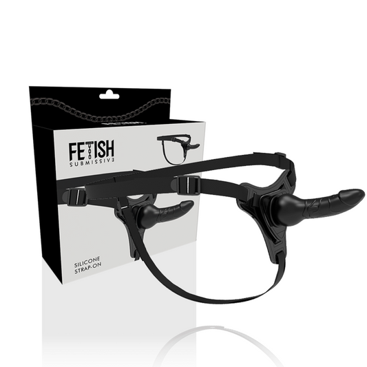 Fetish Submissive Harness Black Silicone Realistic 16 Cm