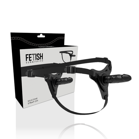Fetish Submissive Harness Realistic Black Silicone 15 Cm