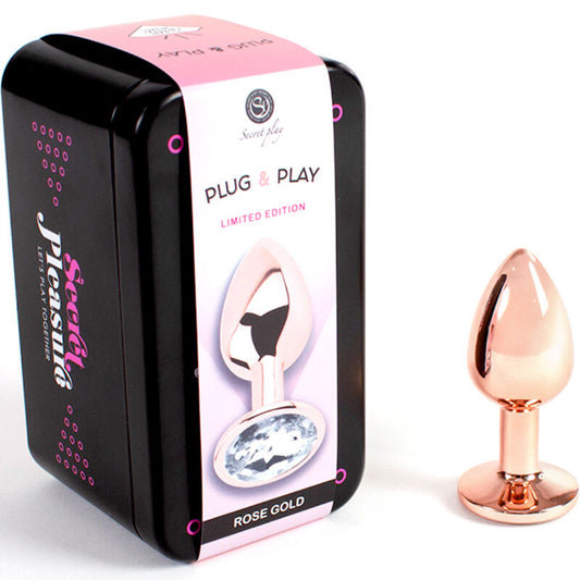 Secretplay Toys Secretplay - Metal Butt Plug Rose Gold Small Size 7 Cm