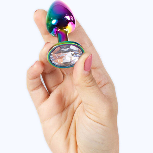 Secretplay Toys Secretplay - Metal Butt Plug Rainbow Small Size 7 Cm
