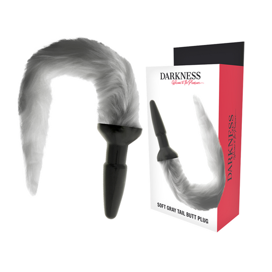 Darkness Anal Darkness - Silicone Anal Plug With Gray Tail
