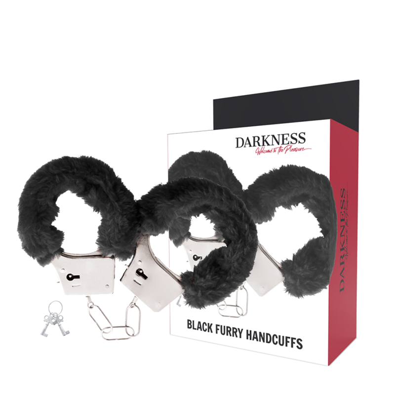 Darkness Bondage Darkness - Black Lined Metal Handcuffs