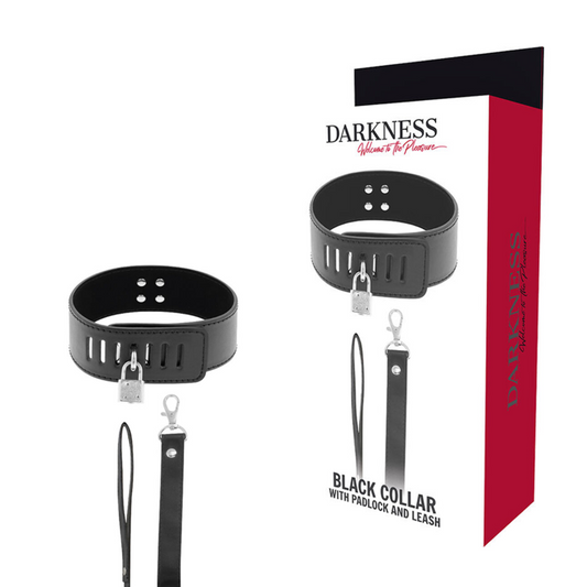 Darkness Bondage Darkness - Bdsm Collar With Black Lock