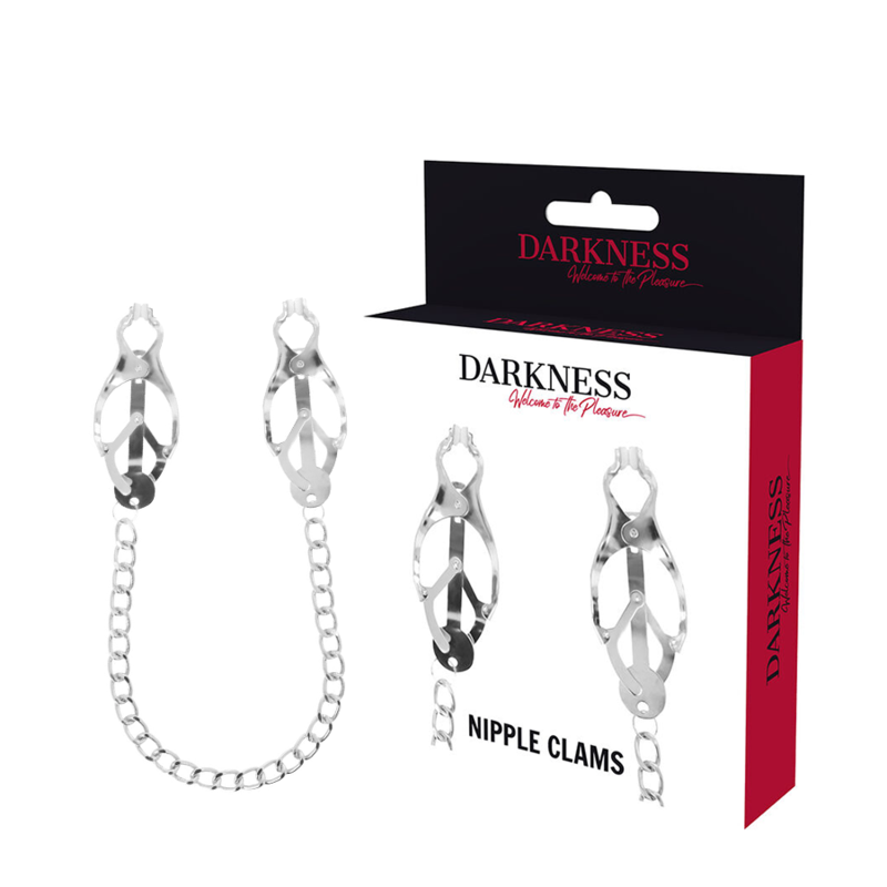 Darkness Bondage Darkness - Metal Nipple Clamp With Chain