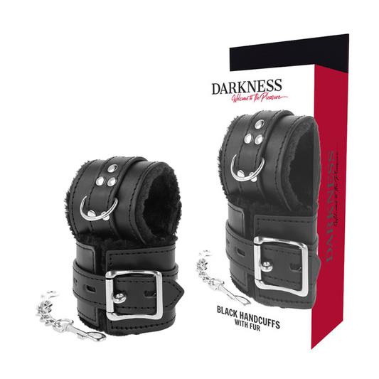 Darkness Bondage Darkness - Black Lined Bdsm Handcuffs