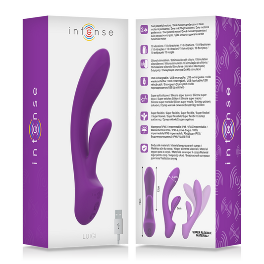Intense Fun Intense - Luigi Rabbit Vibrator Liquid Silicone Purple