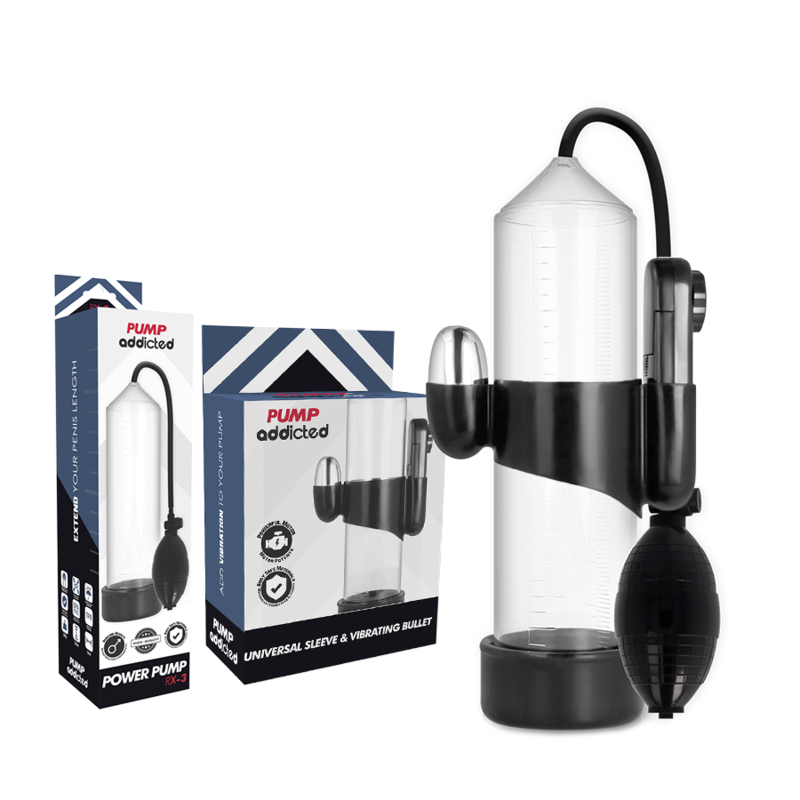 Pump Addicted Rx3 Transparent Vibrator
