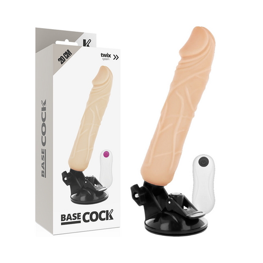 Basecock Realistic Vibrator Remote Control Flesh 20 Cm -O- 4 Cm