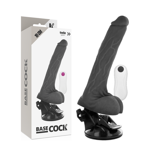 Basecock Realistic Vibrator Remote Control Flesh 19 Cm -O- 4 Cm
