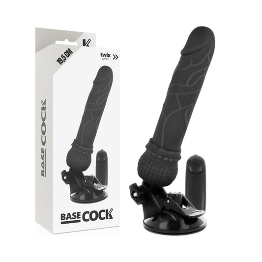 Basecock Realistic Vibrator Remote Control Flesh 19.5 Cm -O- 4 Cm