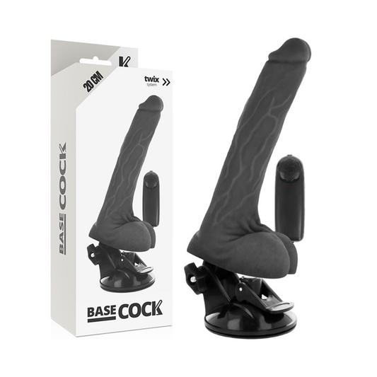 Basecock Realistic Natural Remote Control Vibrator With Testicles 20 Cm -O- 4 Cm