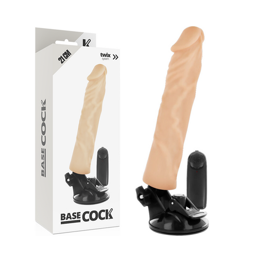 Basecock Realistic Vibrator Remote Control Flesh 21 Cm -O- 4 Cm