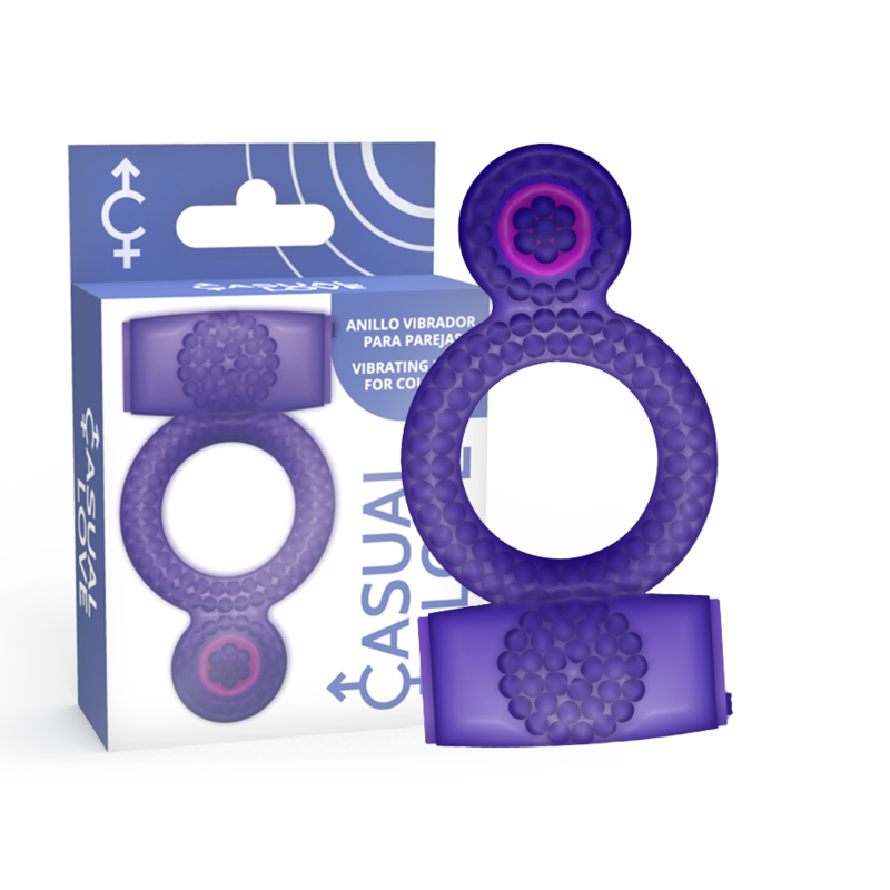 Casual Love Ring Vibrating Double Pleasure Purple