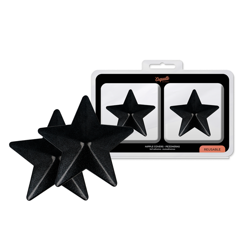 Coquette Accessories Coquette Chic Desire - Nipple Covers Black Stars