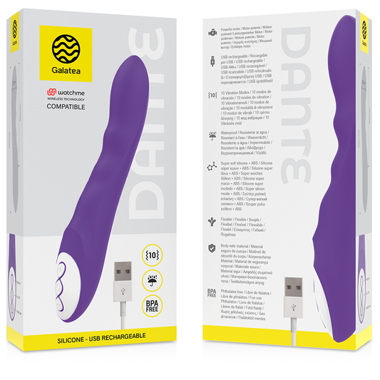Galatea Dante Lilac Vibrator Compatible With Watchme Wireless Technology