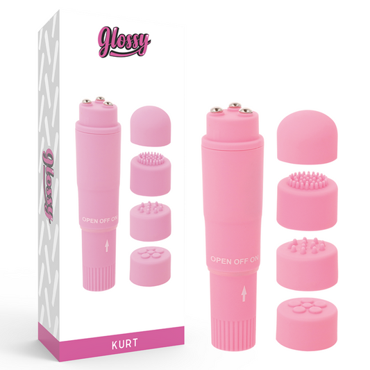 Glossy Kurt Pocket Massager Pink