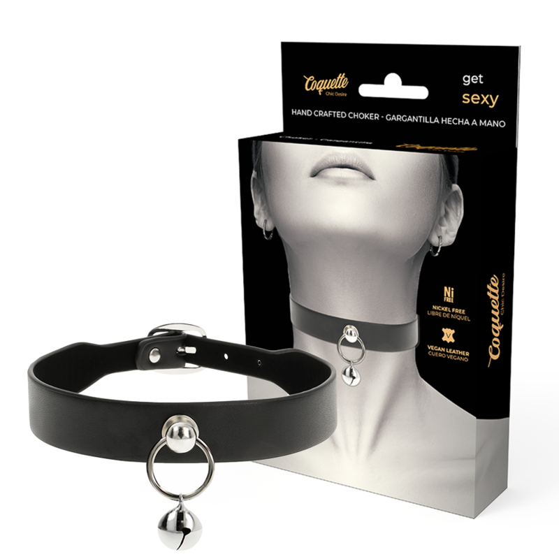 Coquette Accessories Coquette Chic Desire - Vegan Leather Necklace Woman Accessory Rattle/Hoop