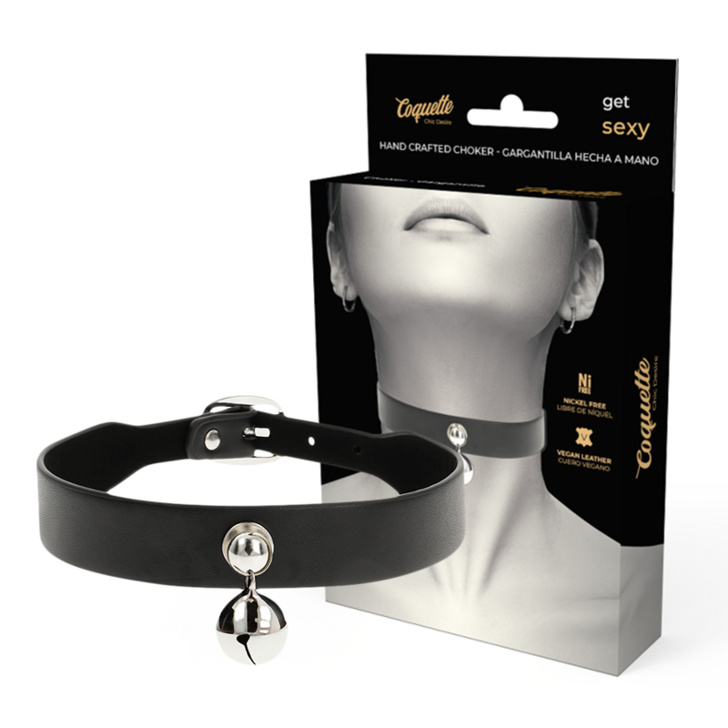 Coquette Accessories Coquette Chic Desire - Vegan Leather Necklace Woman Rattle Accessory