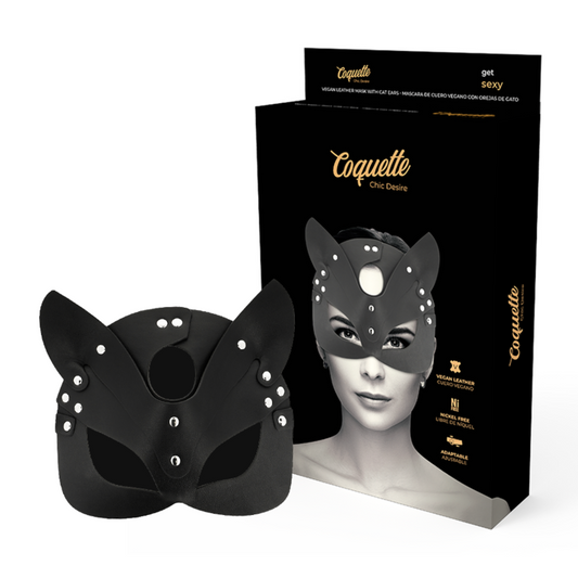 Coquette Accessories Coquette Chic Desire - Vegan Leather Mask With Bunny Ears
