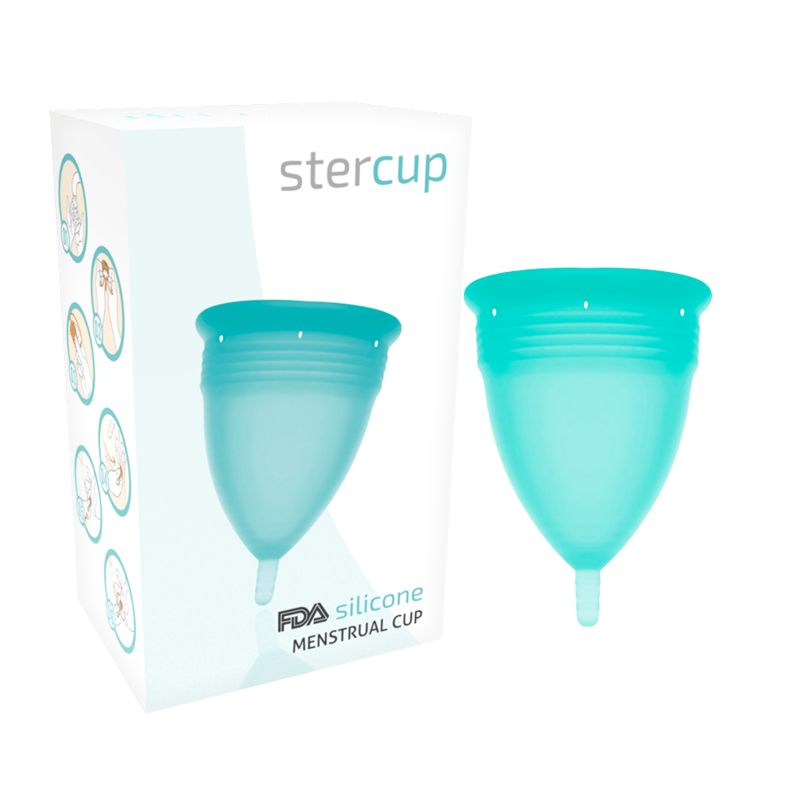 Stercup Fda Silicone Menstrual Cup Aquamarine - Size S