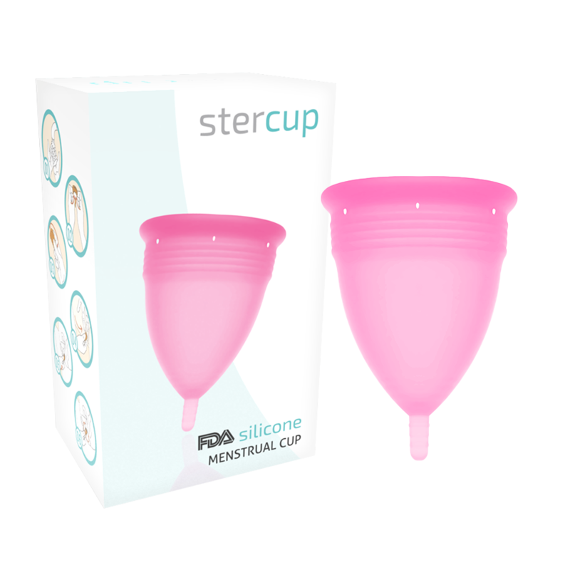Stercup Fda Silicone Menstrual Cup Pink - Size L