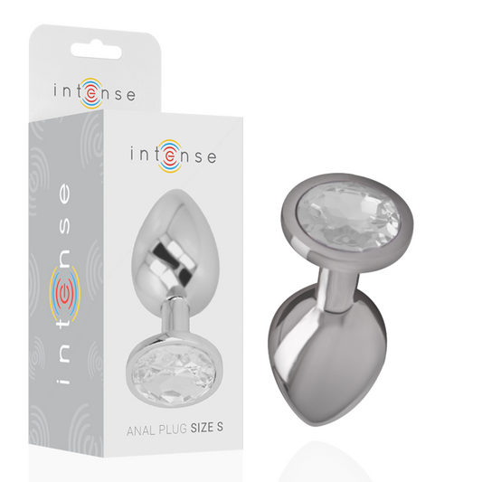 Intense Anal Toys Intense - Aluminum Metal Anal Plug With Silver Crystal Size S