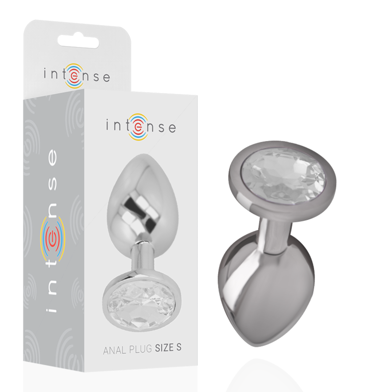 Intense Anal Toys Intense - Aluminum Metal Anal Plug With Silver Crystal Size S