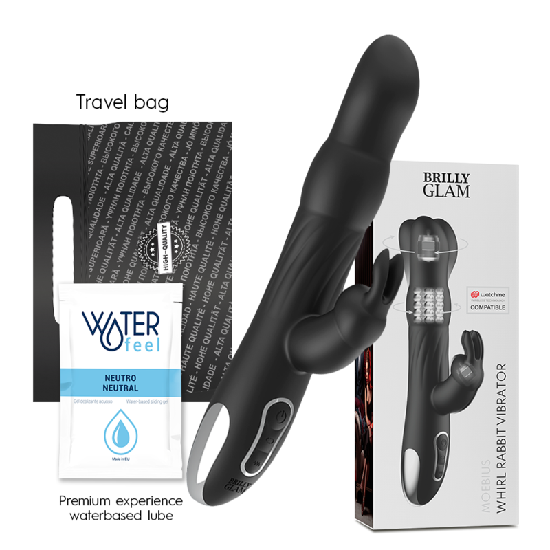 Brilly Glam Moebius Rabbit Vibrator & Rotator Compatible With Watchme Wireless Technology