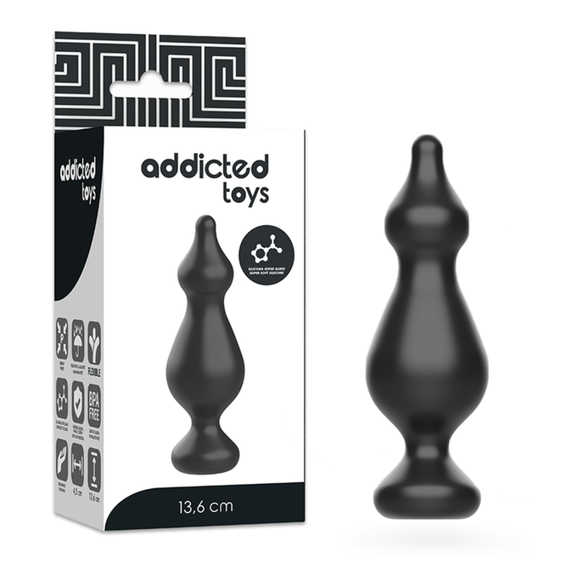 Addicted Toys Anal Sexual Plug 13.6 Cm Black