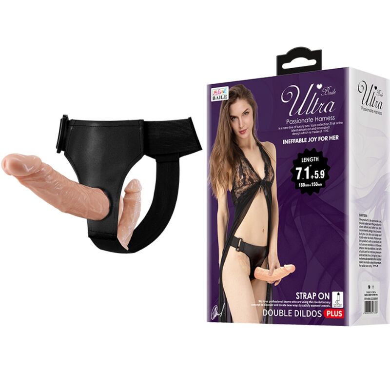 Baile Harness Collection Baile - Ultra Passionate Double Dildos With Harness