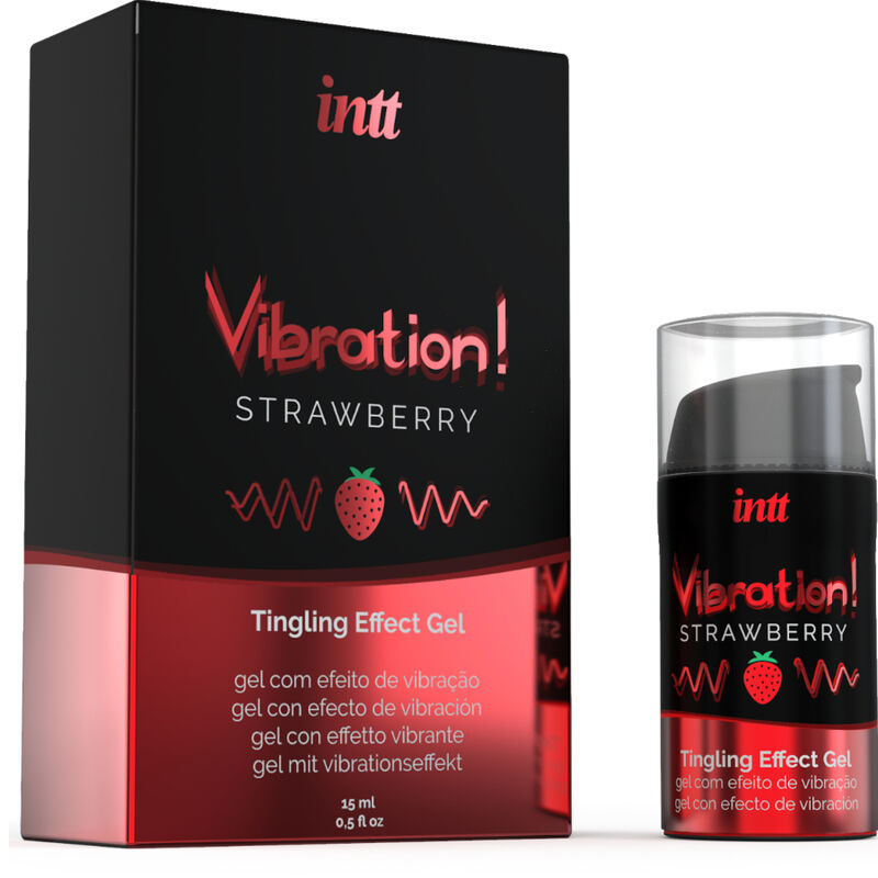 Intt Unisex Arousal Gel Intt - Powerful Intimate Stimulant Liquid Vibrating Gel Strawberry 15 Ml