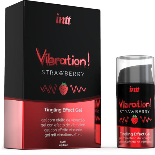 Intt Unisex Arousal Gel Intt - Powerful Intimate Stimulant Liquid Vibrating Gel Strawberry 15 Ml